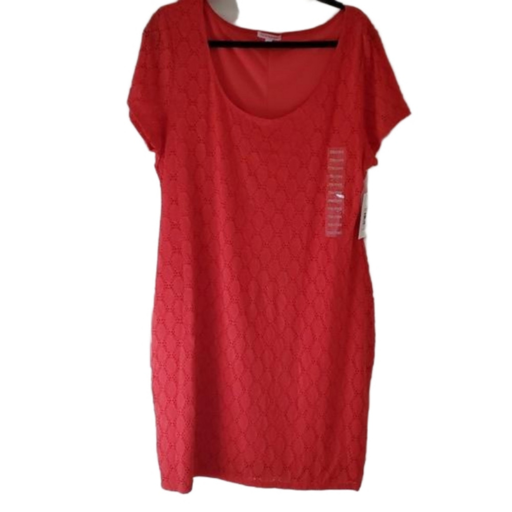 New Gorgeous Plus Size Coral Dress Size XXL - Picture 3 of 8